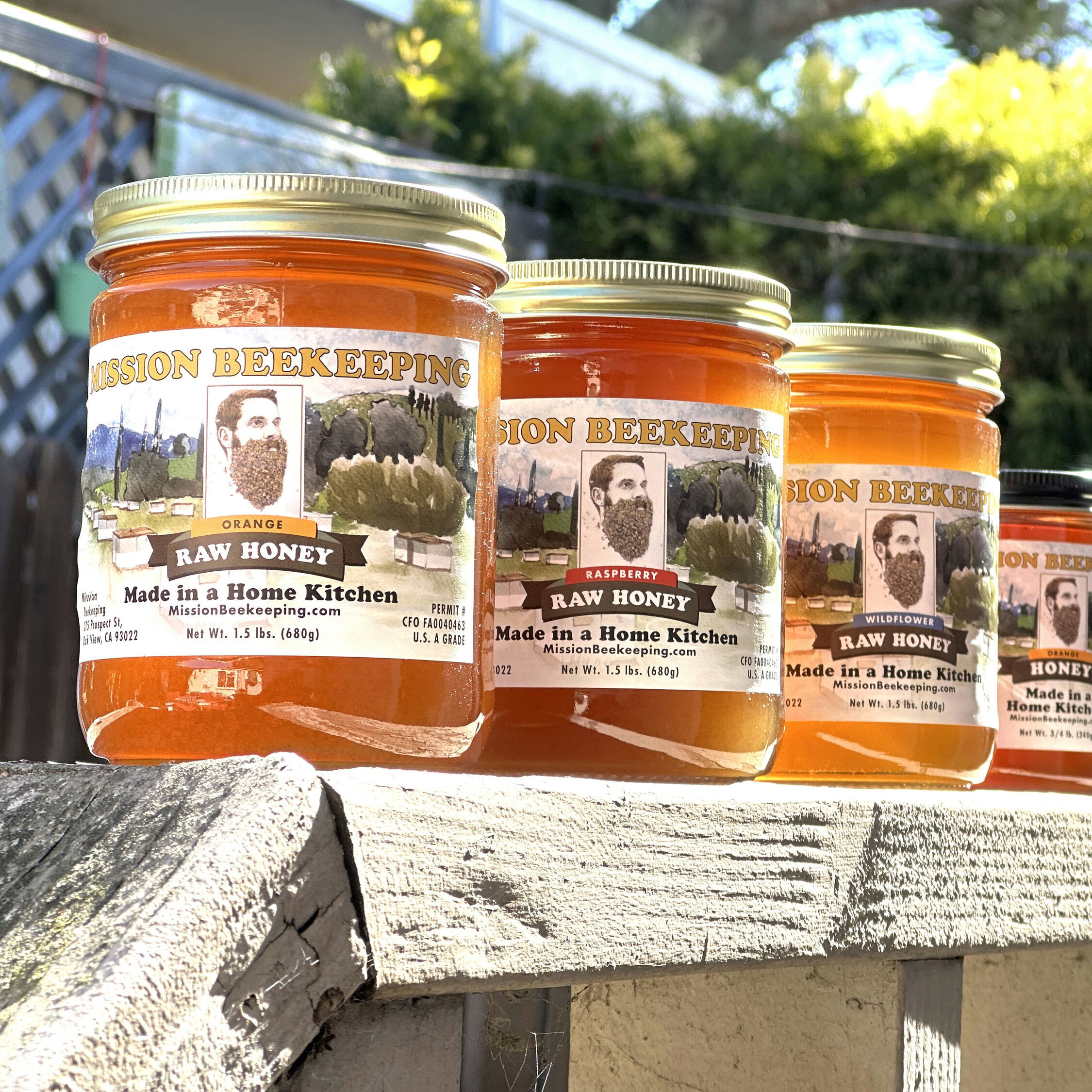 Jars of honey